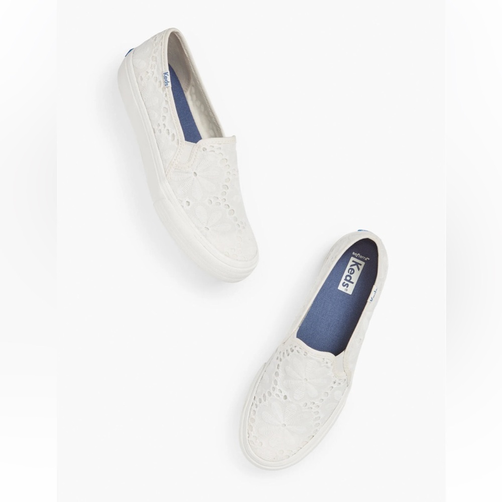 Keds Women's Floral White Slip-On Sneakers